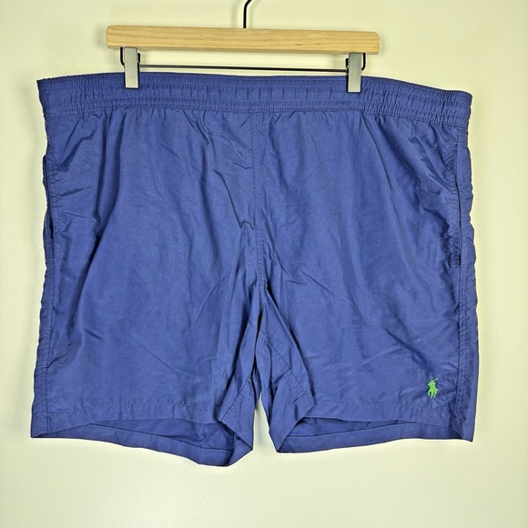 Polo Ralph Lauren Shorts Mens 2XL XXL Dark  Blue‎ Swim Trunks Pony Logo Lined - Picture 2 of 7